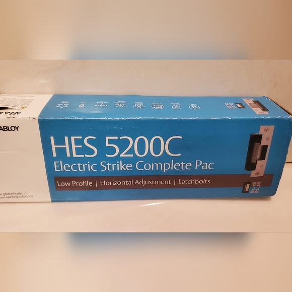 Assa Abloy HES 5200c Electric Strike Complete Pac Satin Stainless Steel New - Picture 2 of 4